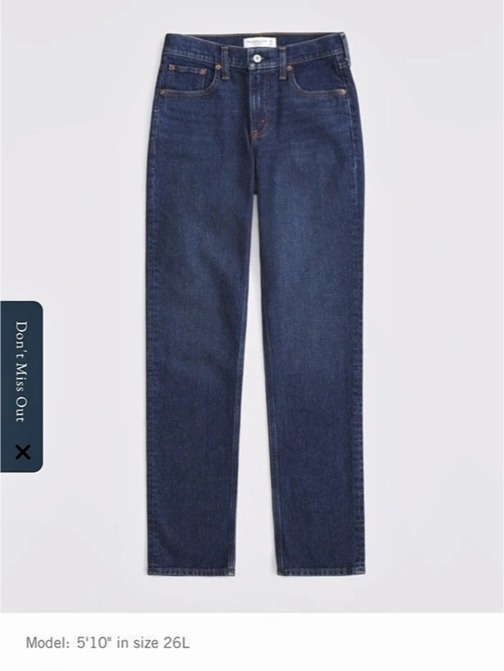 Abercrombie & Fitch Curve Love Mid Rise 90s Straight Jean 90s Straight Jeans